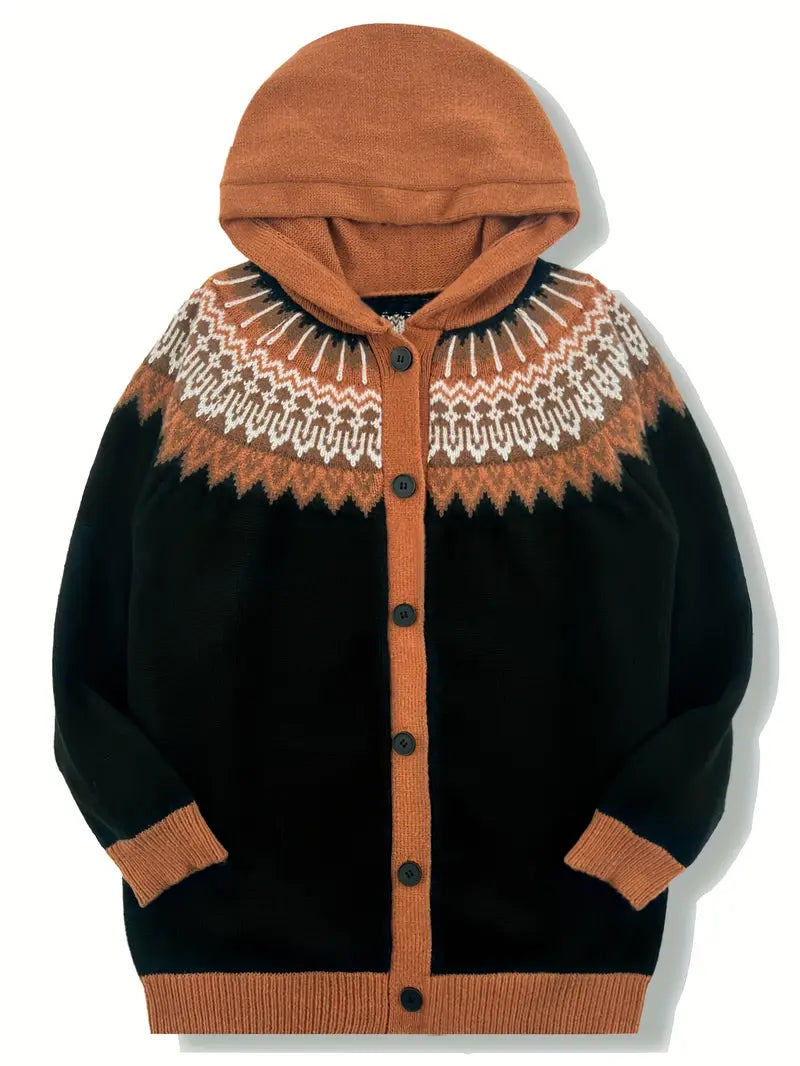 Regina™ | Klasyczny kardigan z kapturem