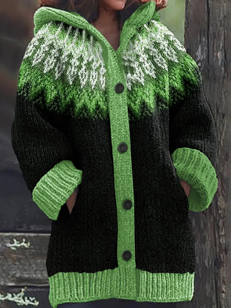 Regina™ | Klasyczny kardigan z kapturem