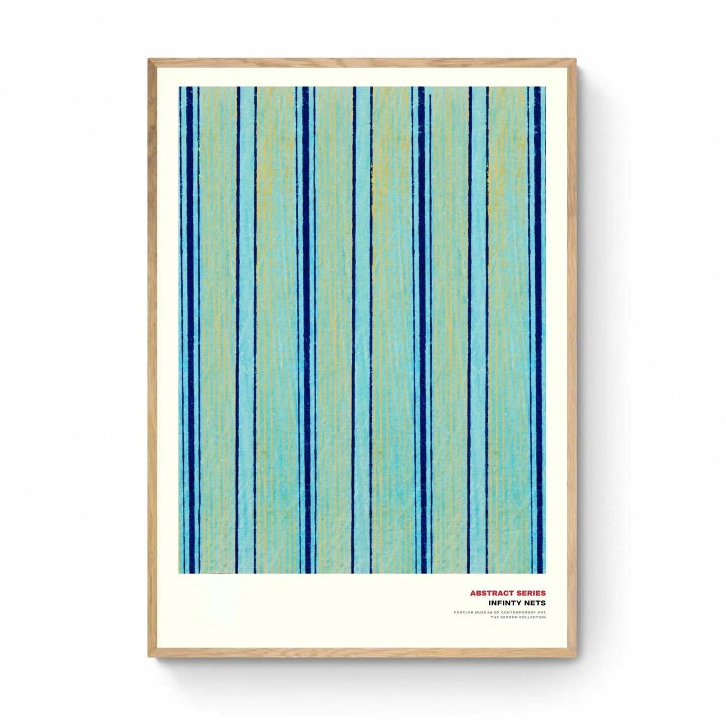 Blauw Japanese Woodblock Pattern Art Print