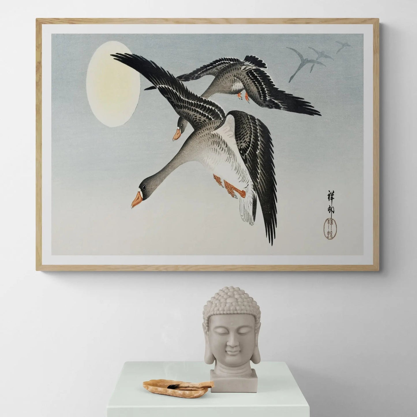 Birds At Full Moon by Ohara Koson
