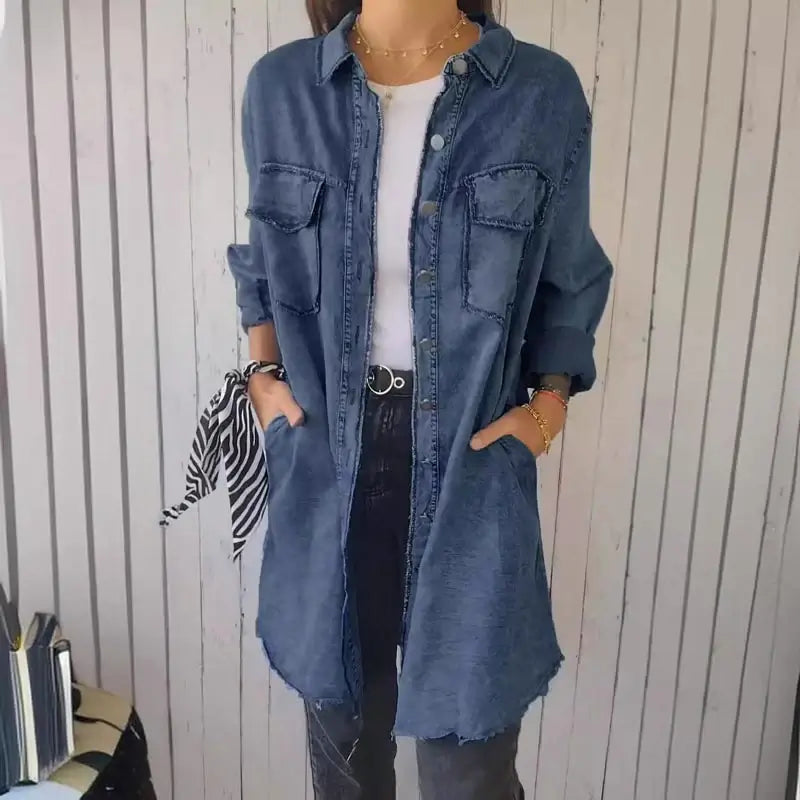 MARIE | Casual Denim Kurtka Koszulowa