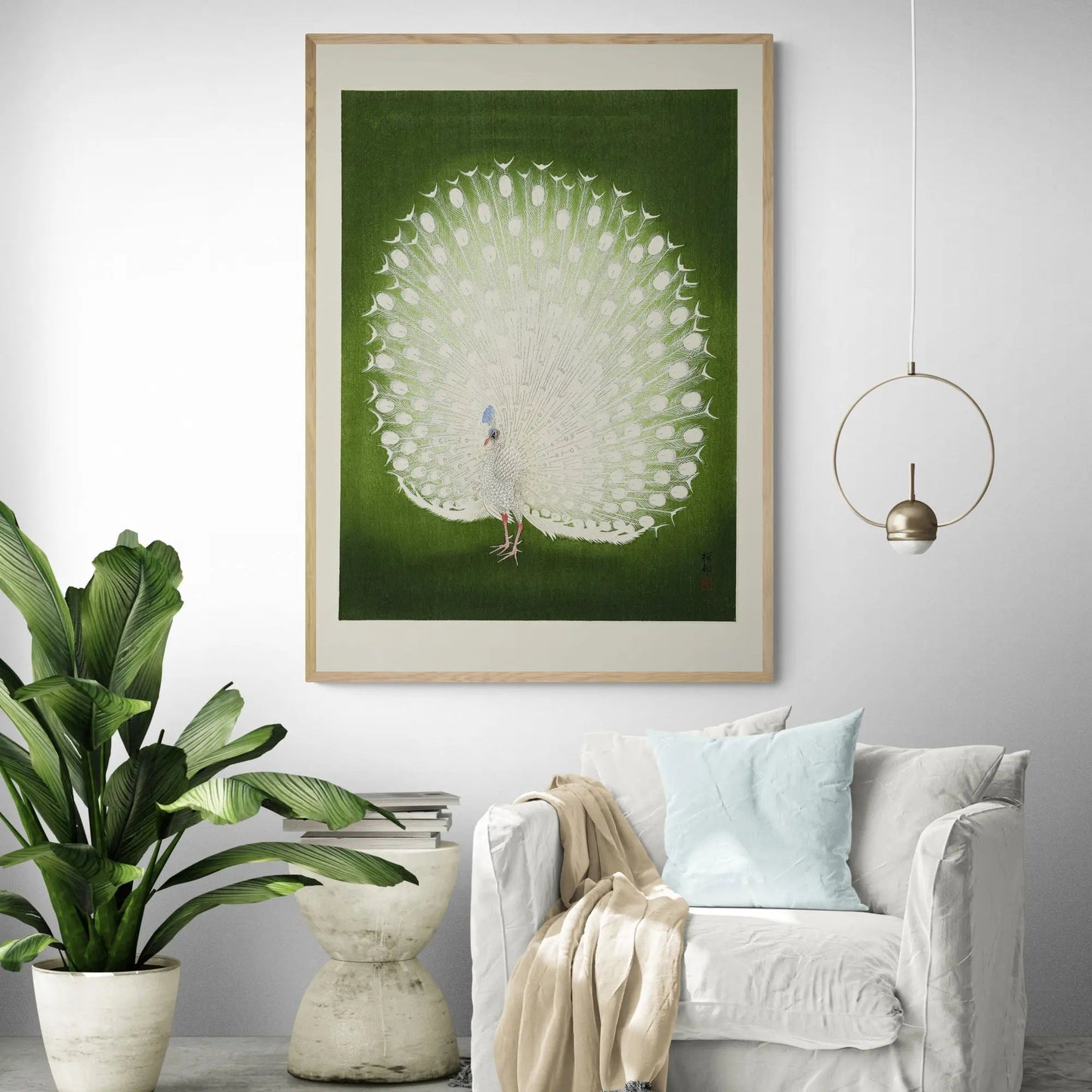 Green Peacock by Ohara Koson