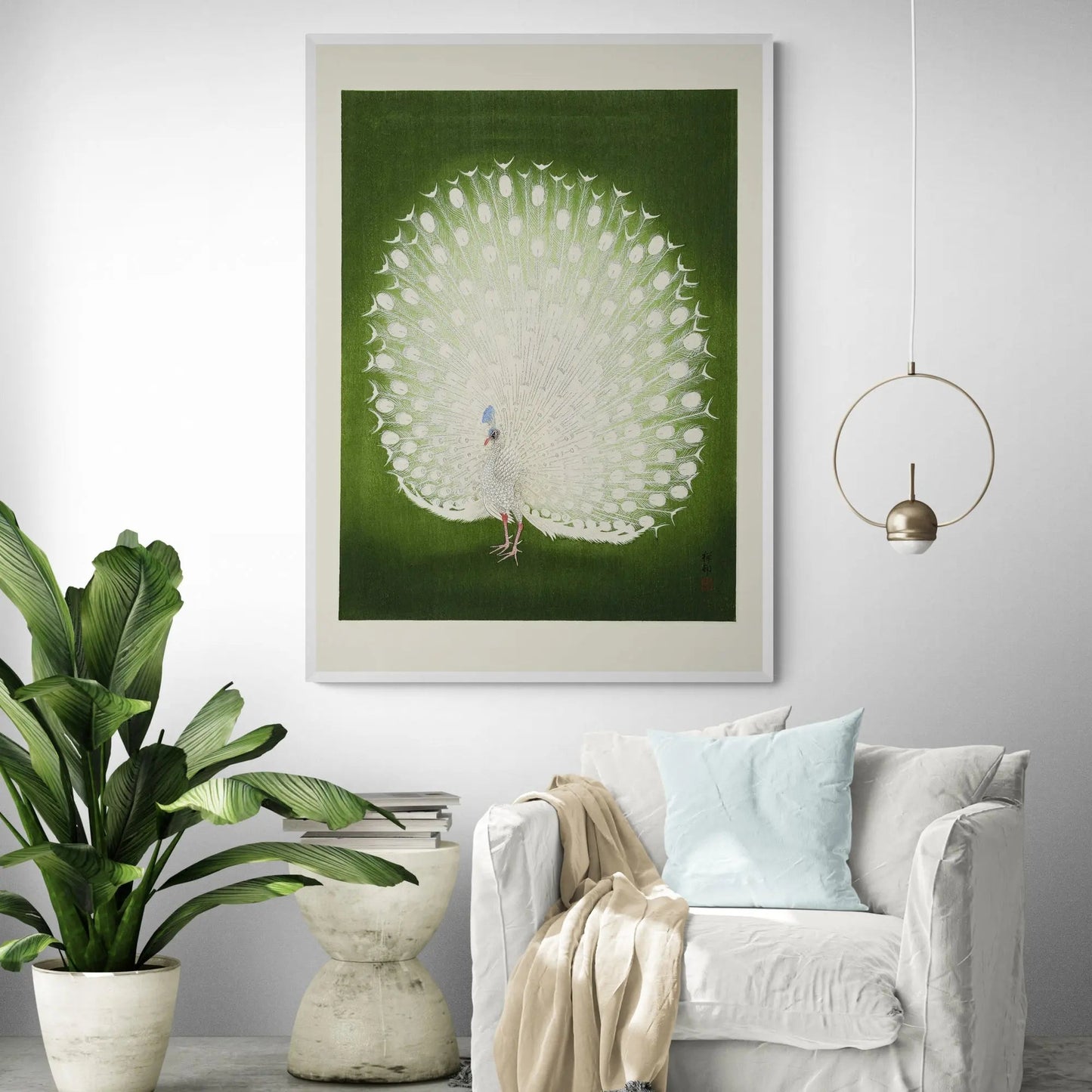 Green Peacock by Ohara Koson