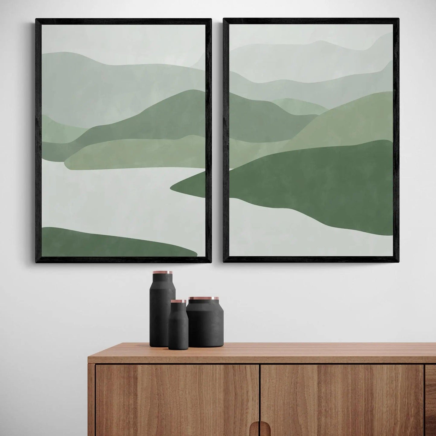 Green Abstract Set by Elena Ristova