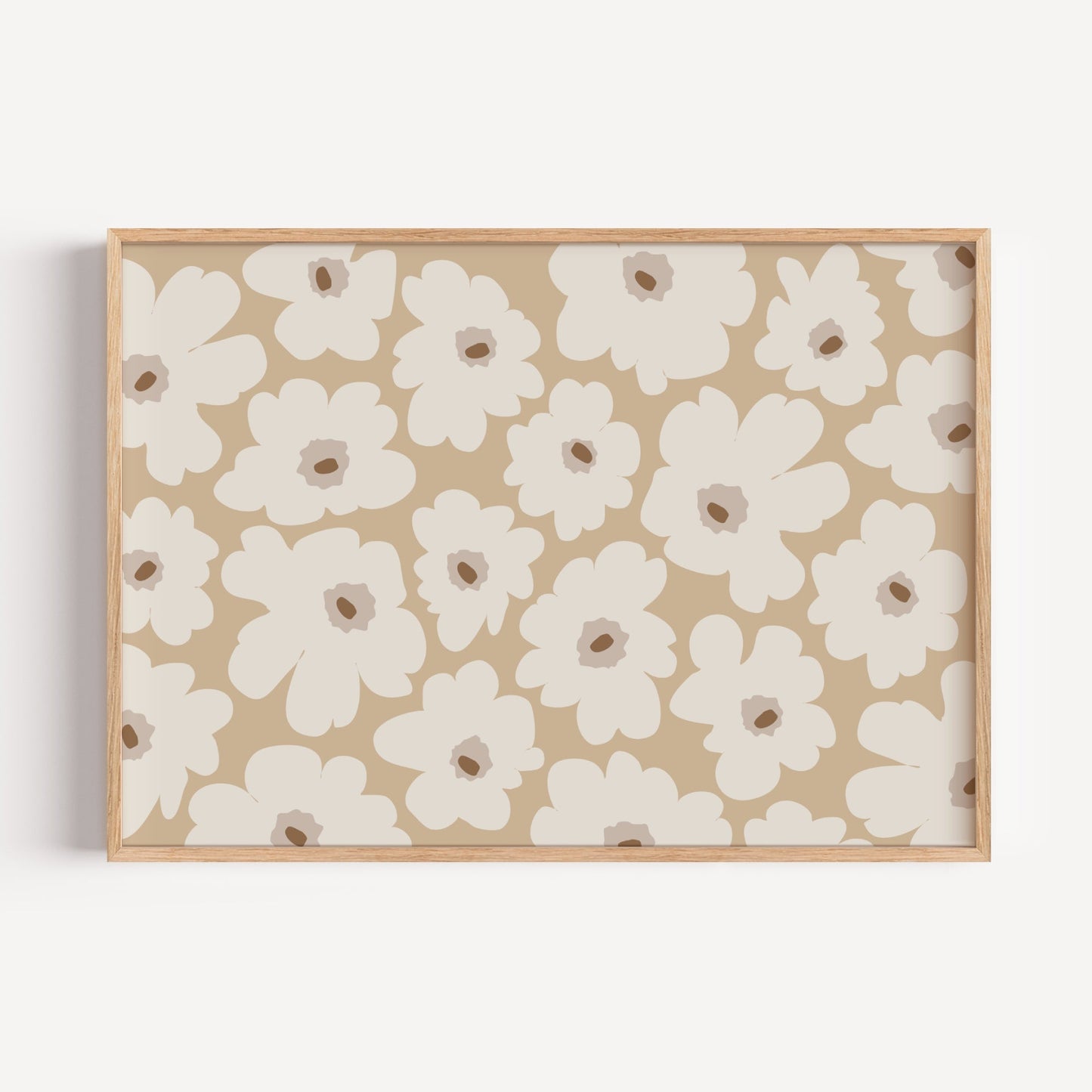 Beige Flower Abstract by Elena Ristova