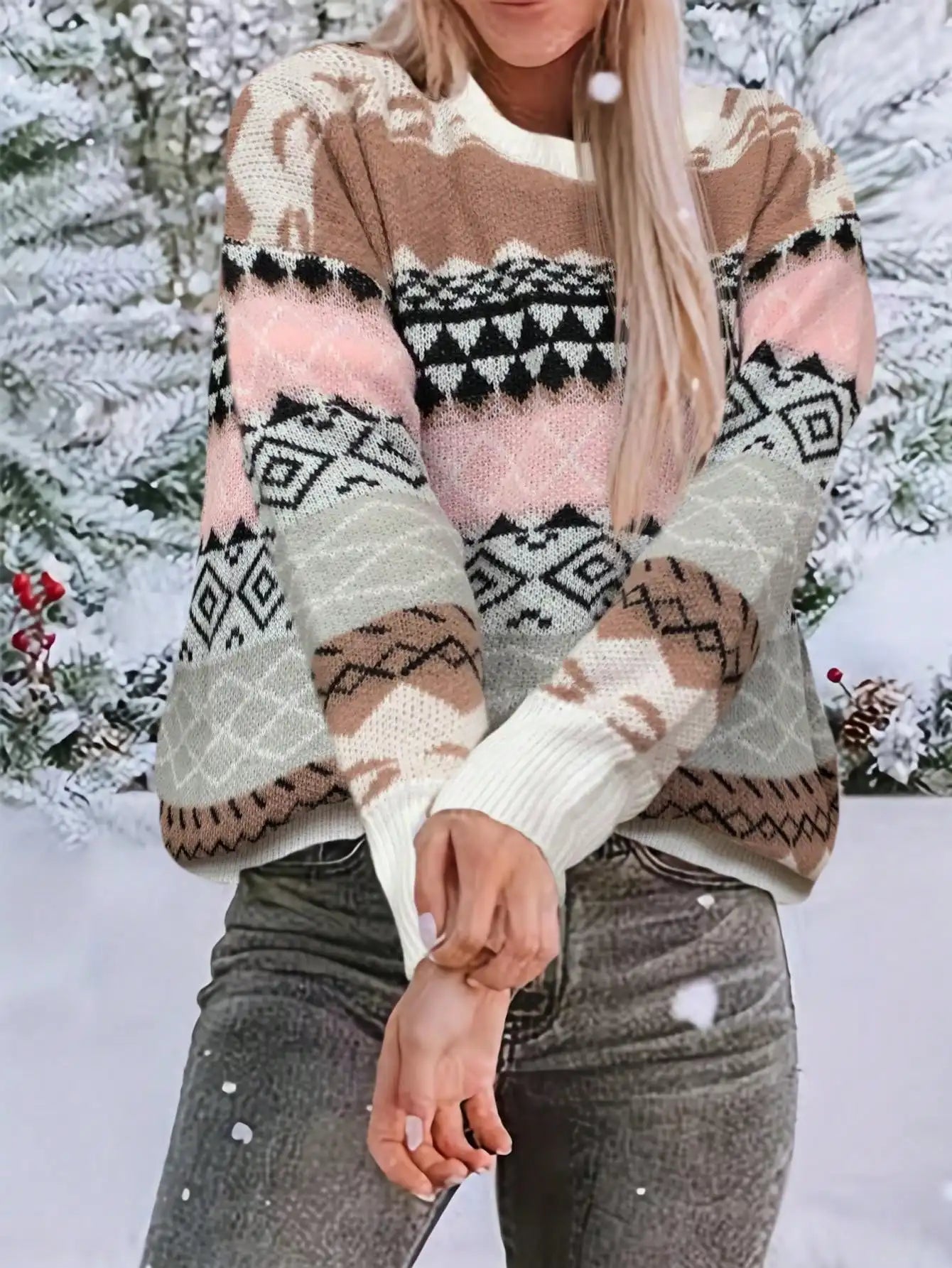 Ella | Retro Jacquard Sweater