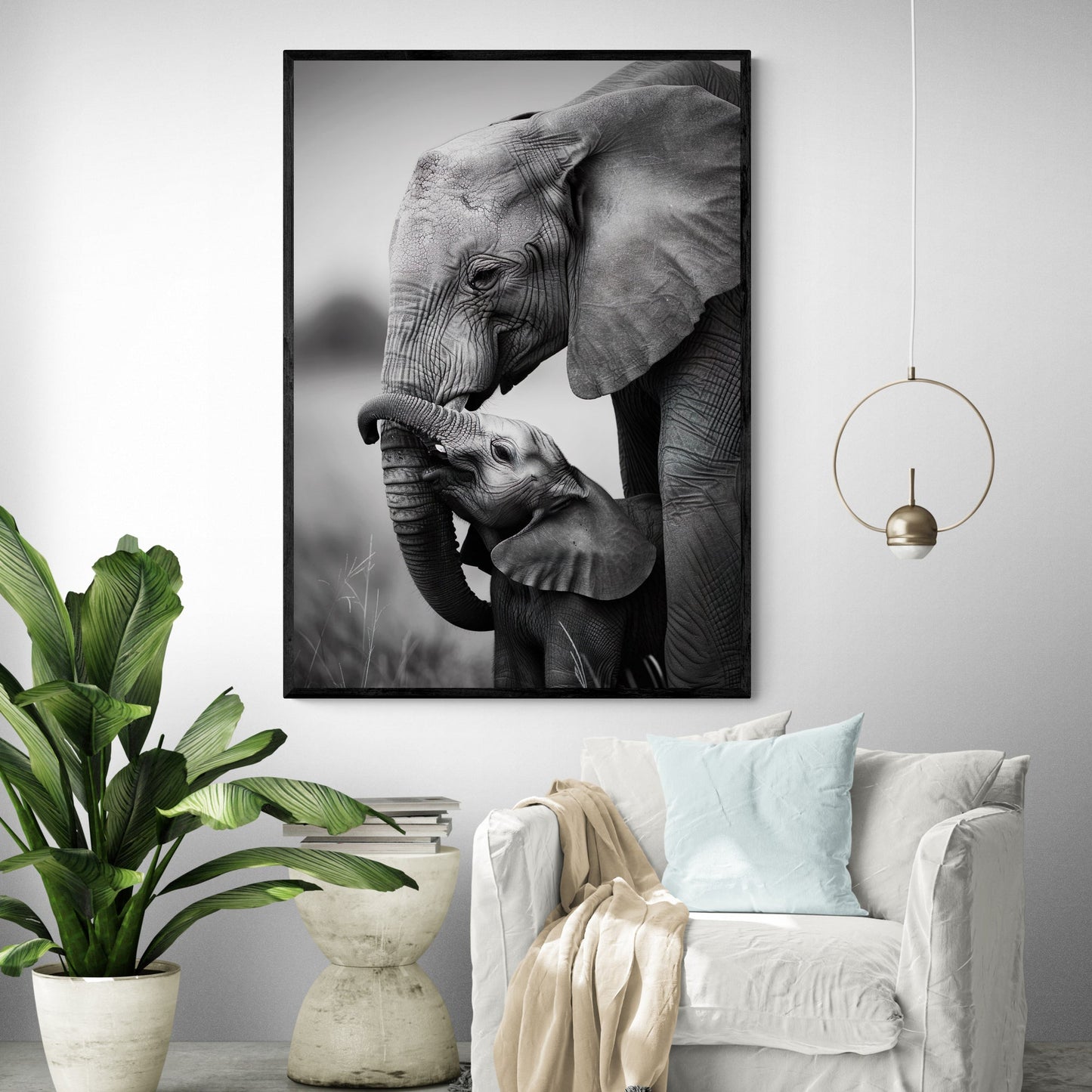 Eternal Bond Elephant Art Print