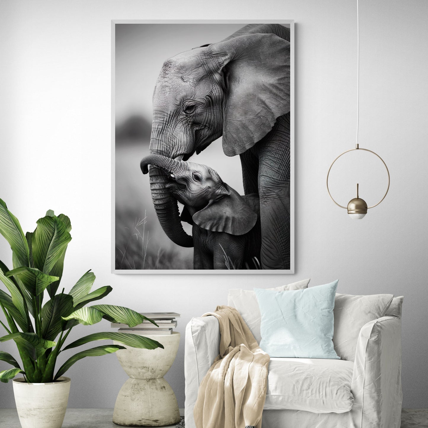 Eternal Bond Elephant Art Print