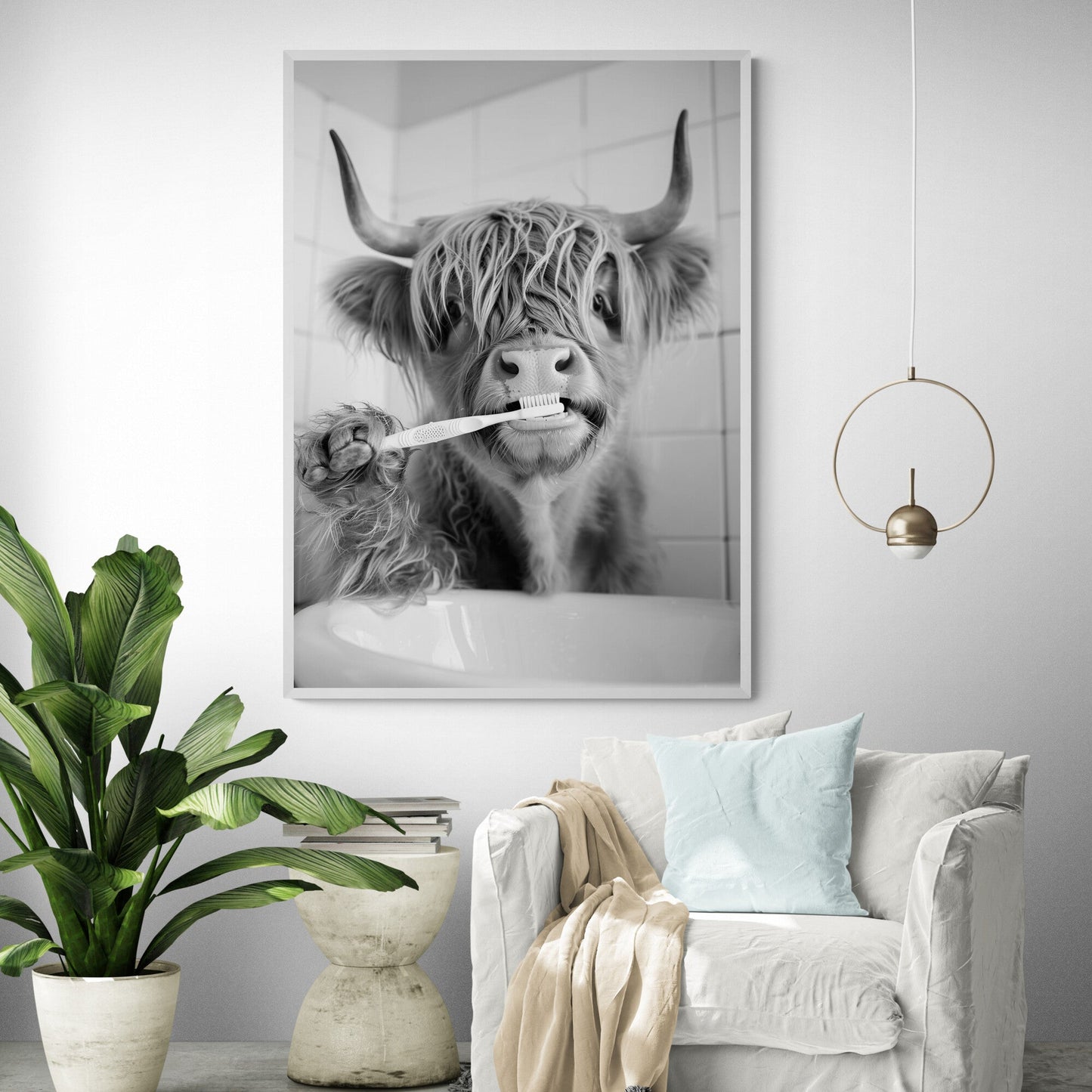 Hygienic Cow Art Print