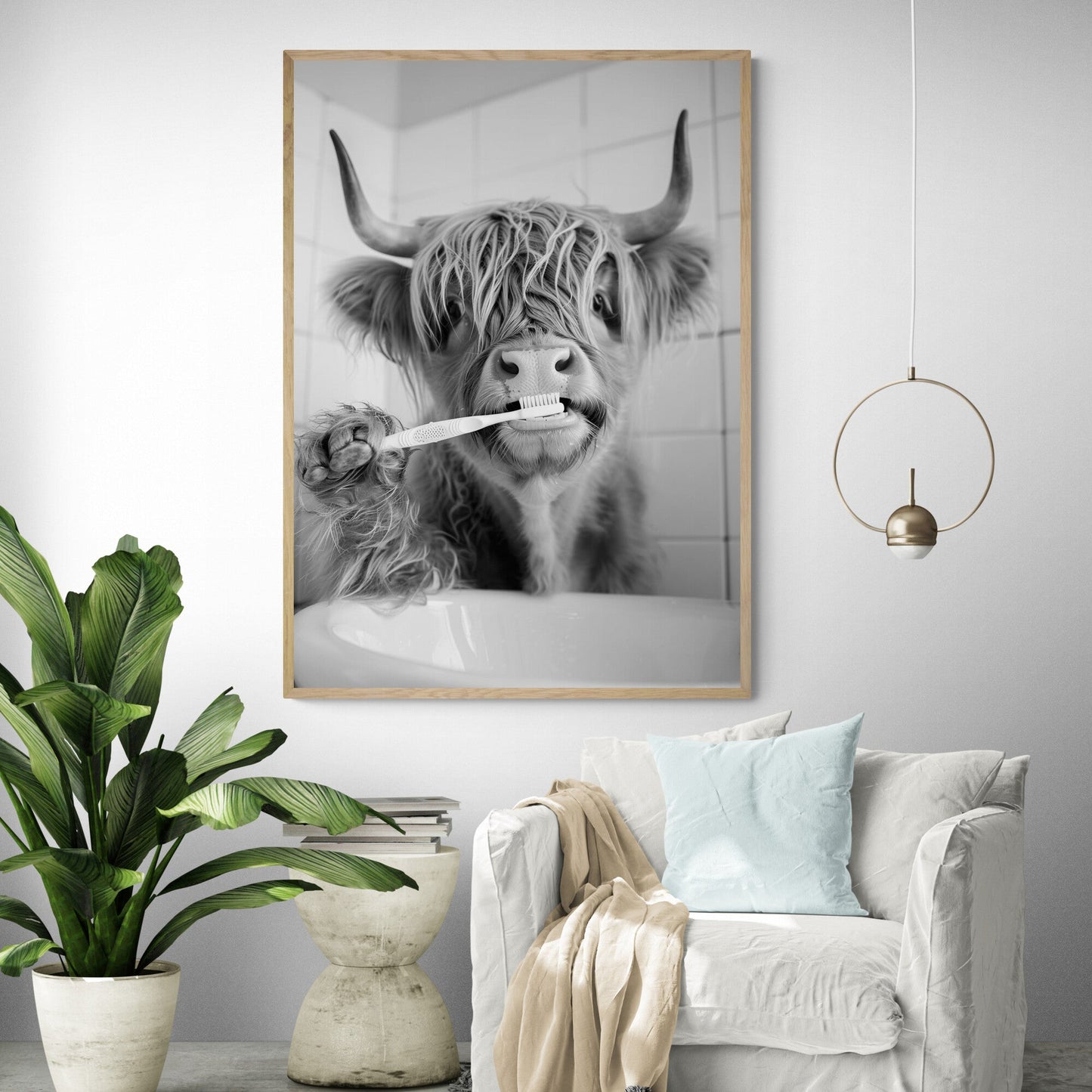 Hygienic Cow Art Print