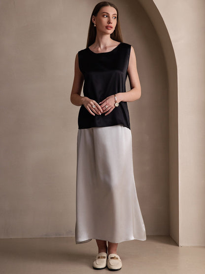 19Momme Silk Classic Maxi Skirt