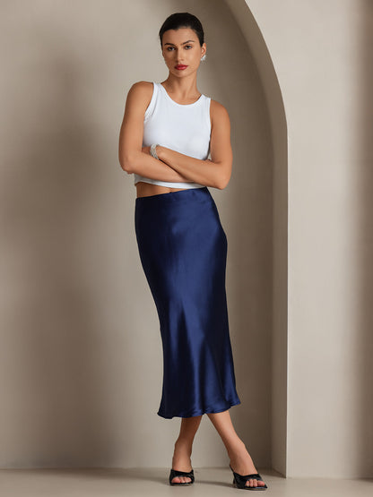 Pure Silk Basic Elegant Skirt