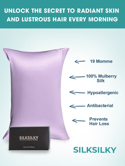 19Momme 100% Mulberry Silk Pillowcase - Hidden Zipper