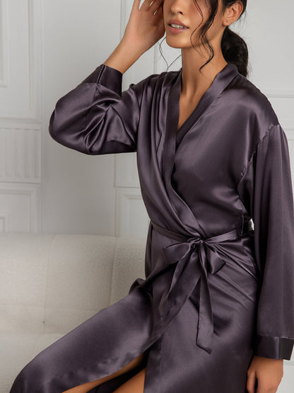 Pure Silk Elegant Women's Long Robe