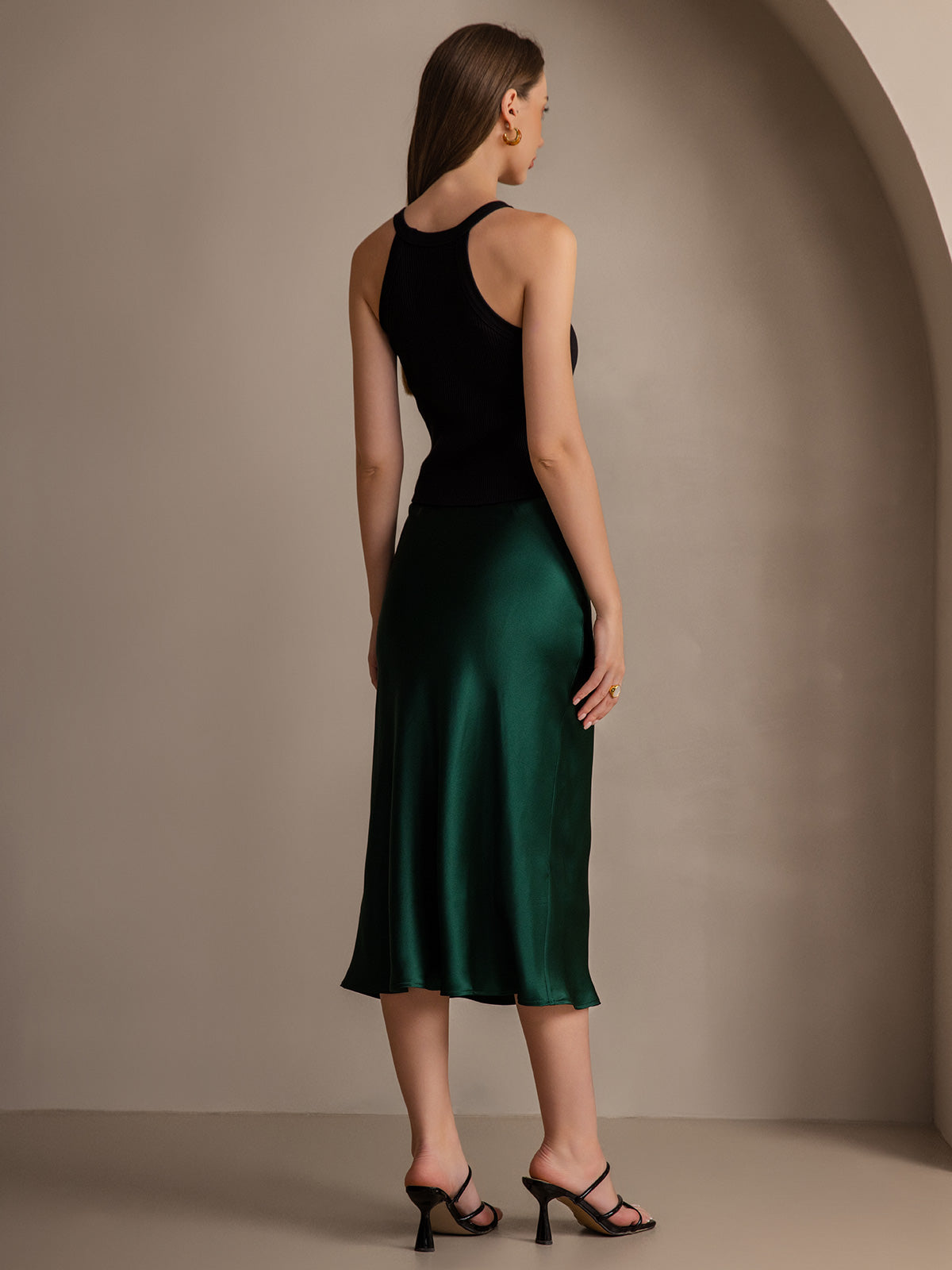 Pure Silk Basic Elegant Skirt