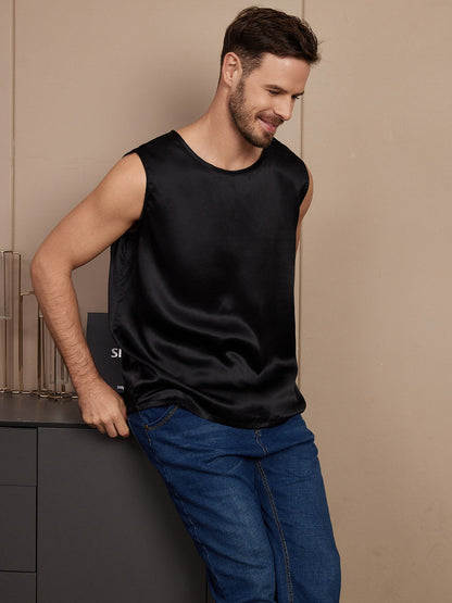 Pure Silk Casual Men's Tank Top