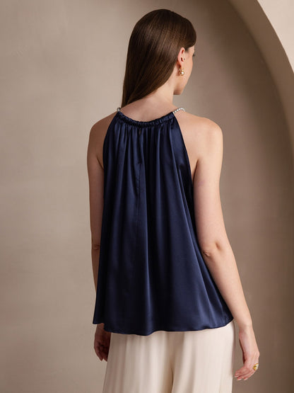 19Momme Silk Elegant Off-the-Shoulder Tank Top