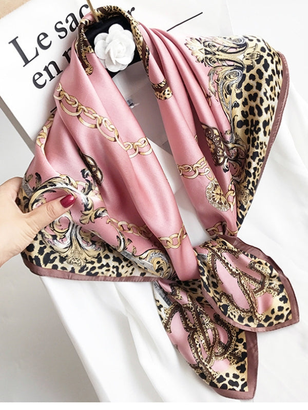 100% Mulberry Silk Printed Square Shawl Scarf size--88*88cm