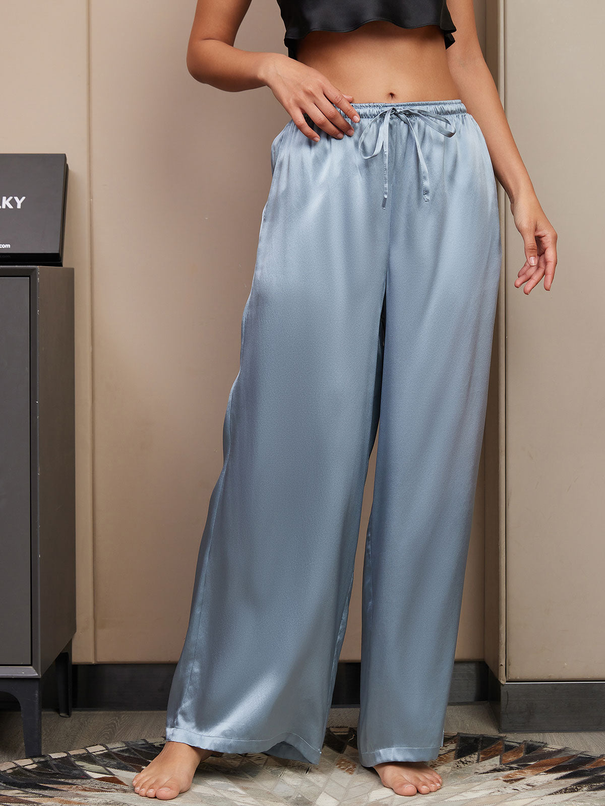 Pure Silk Casual Women‘s Pants