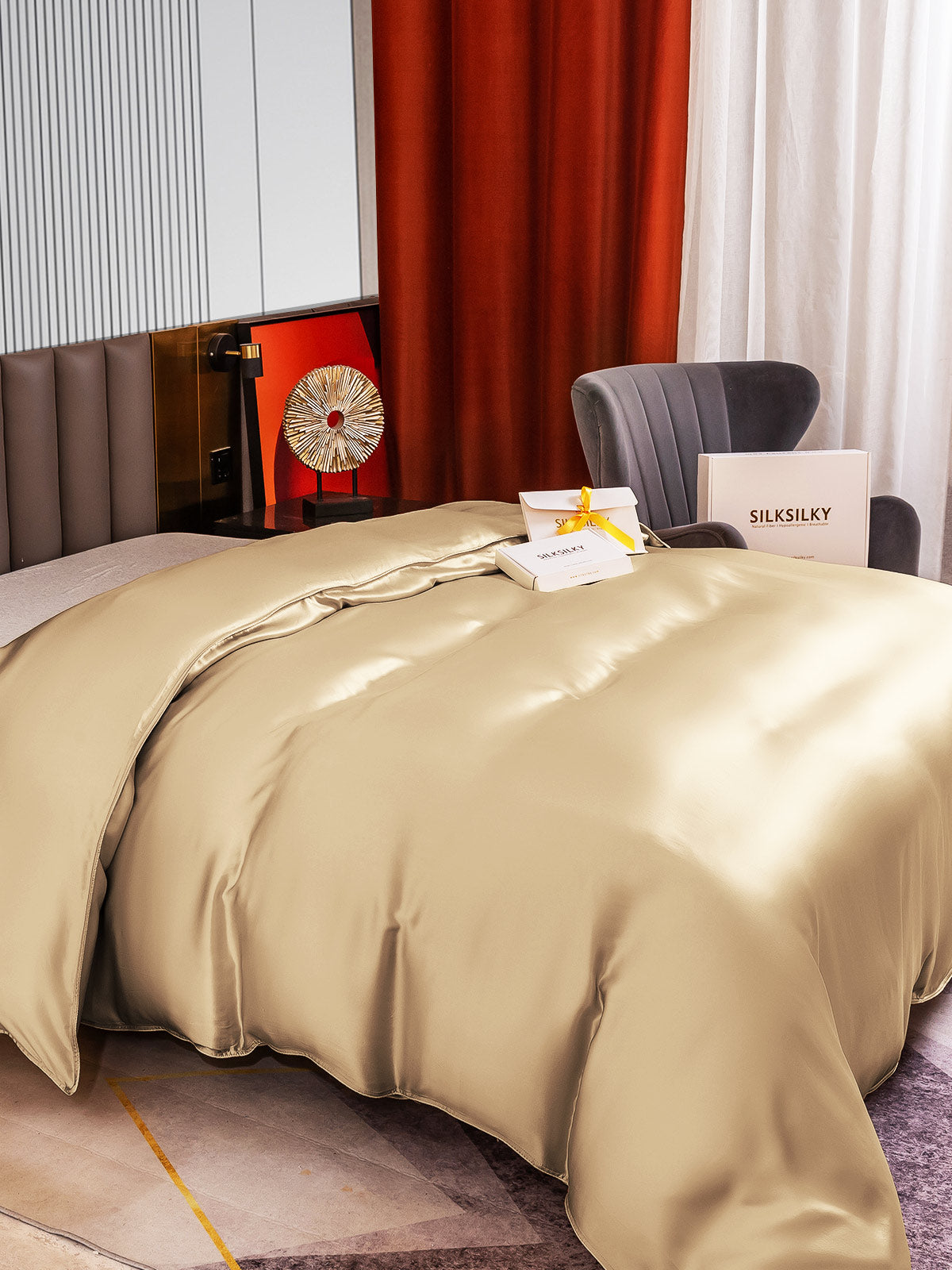 22Momme Mulberry Silk Seamless Duvet Cover