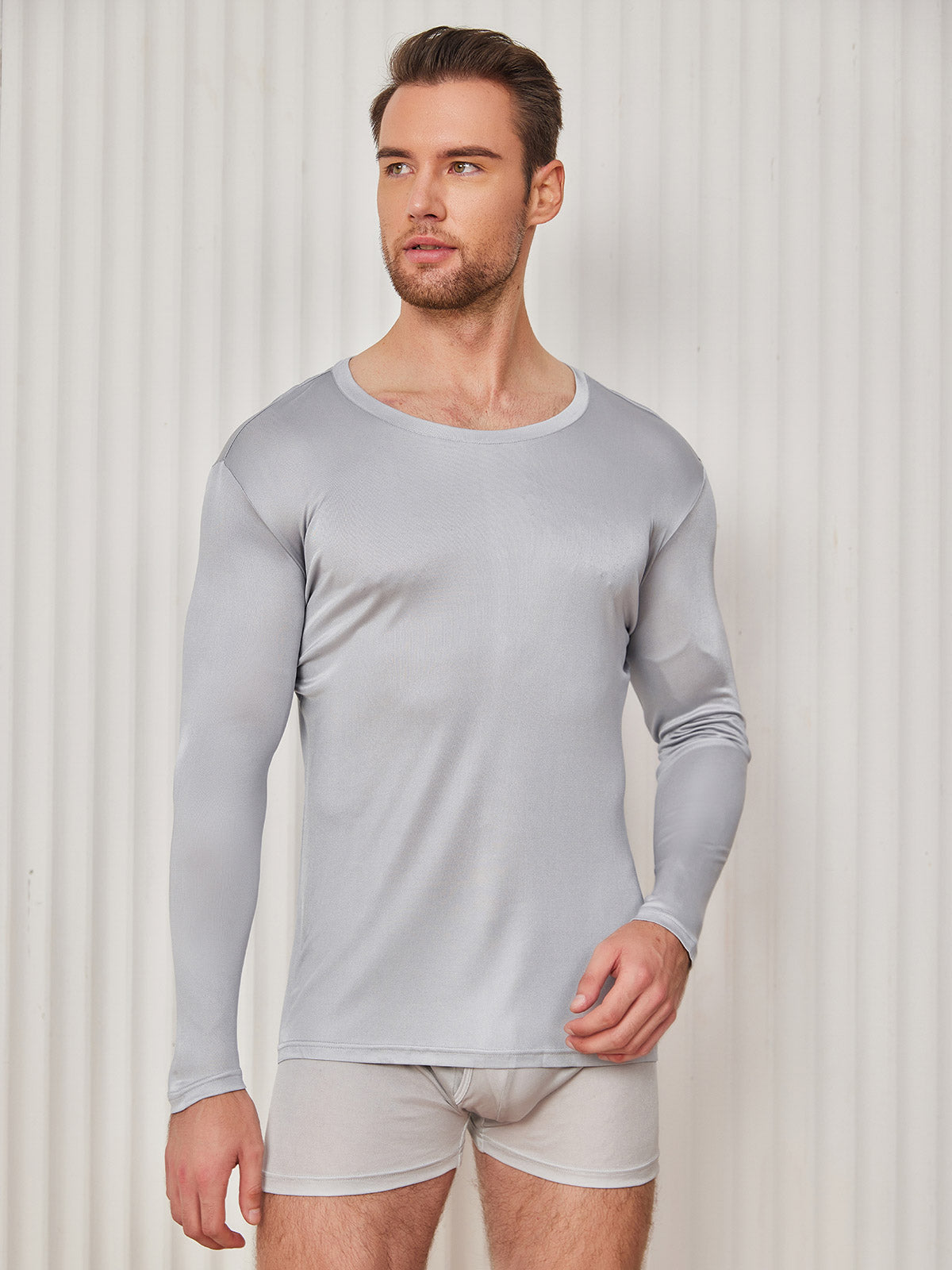 Mens Silk Knitted Tee