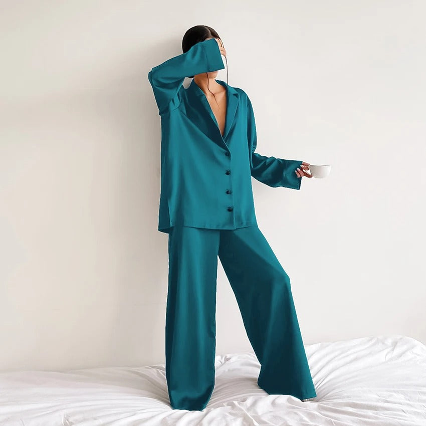 Silky Elegance Oversized Pajama Set | Esmée