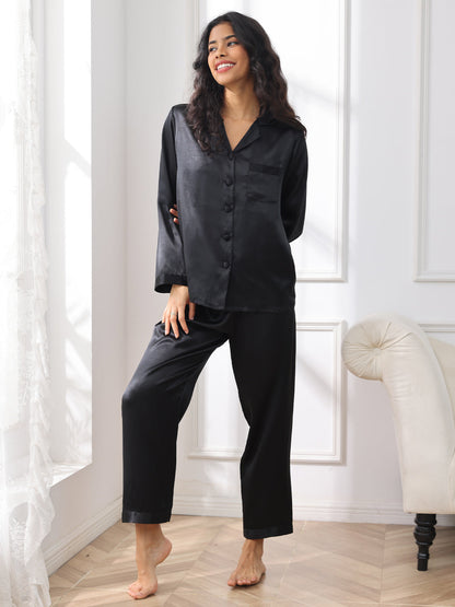 Pure Silk Button Up Women's Pajamas