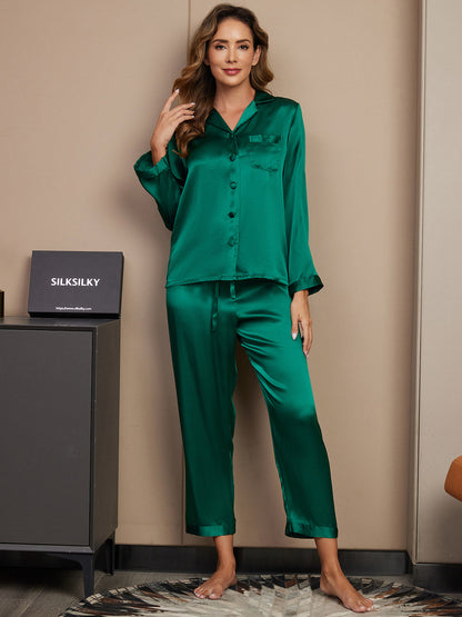 Pure Silk Button Up Women's Pajamas