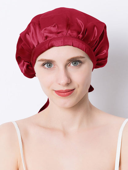 Pure Silk Classic Sleep Cap with Ribbons