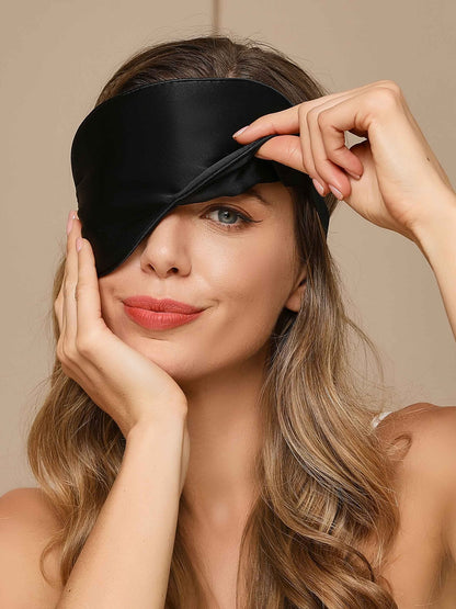 Pure Silk Solid Color Sleep Eye Mask