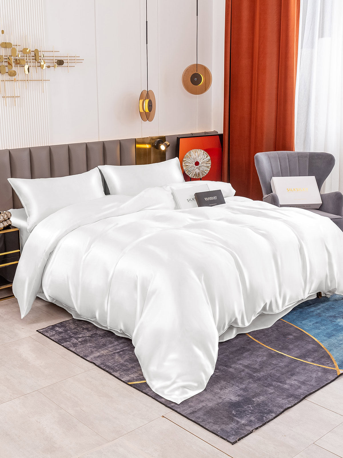 Silk Bed Set - Cooling all Night in Hot Summer (4Pcs Set)