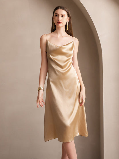 19Momme Silk Sexy Spaghetti Strap Dress