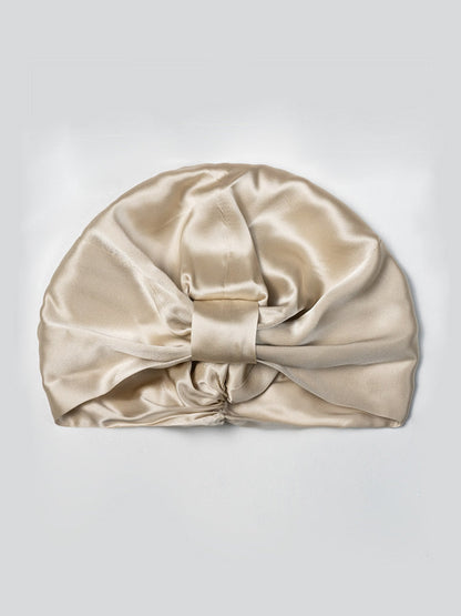 Pure Silk Double Layer Night Turban Sleep Cap