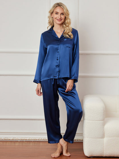 Pure Silk Casual Button Up Women's Pajamas