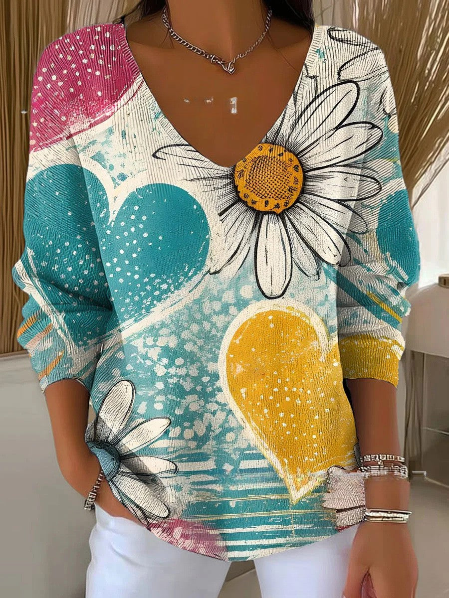 HELENE | Sweter z dekoltem w serek