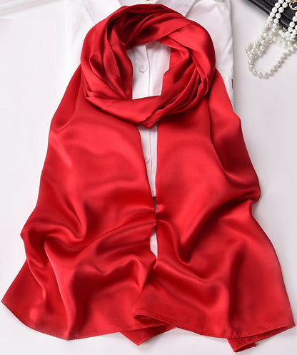 Pure Silk Solid Color Rectangle Long Scarf/Shawl 170x53cm/67