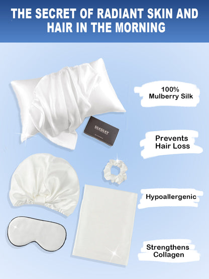 19Momme 4Pcs Set Silk Skin-Friendly Beauty Sleep Set (Envelope Pillowcase)