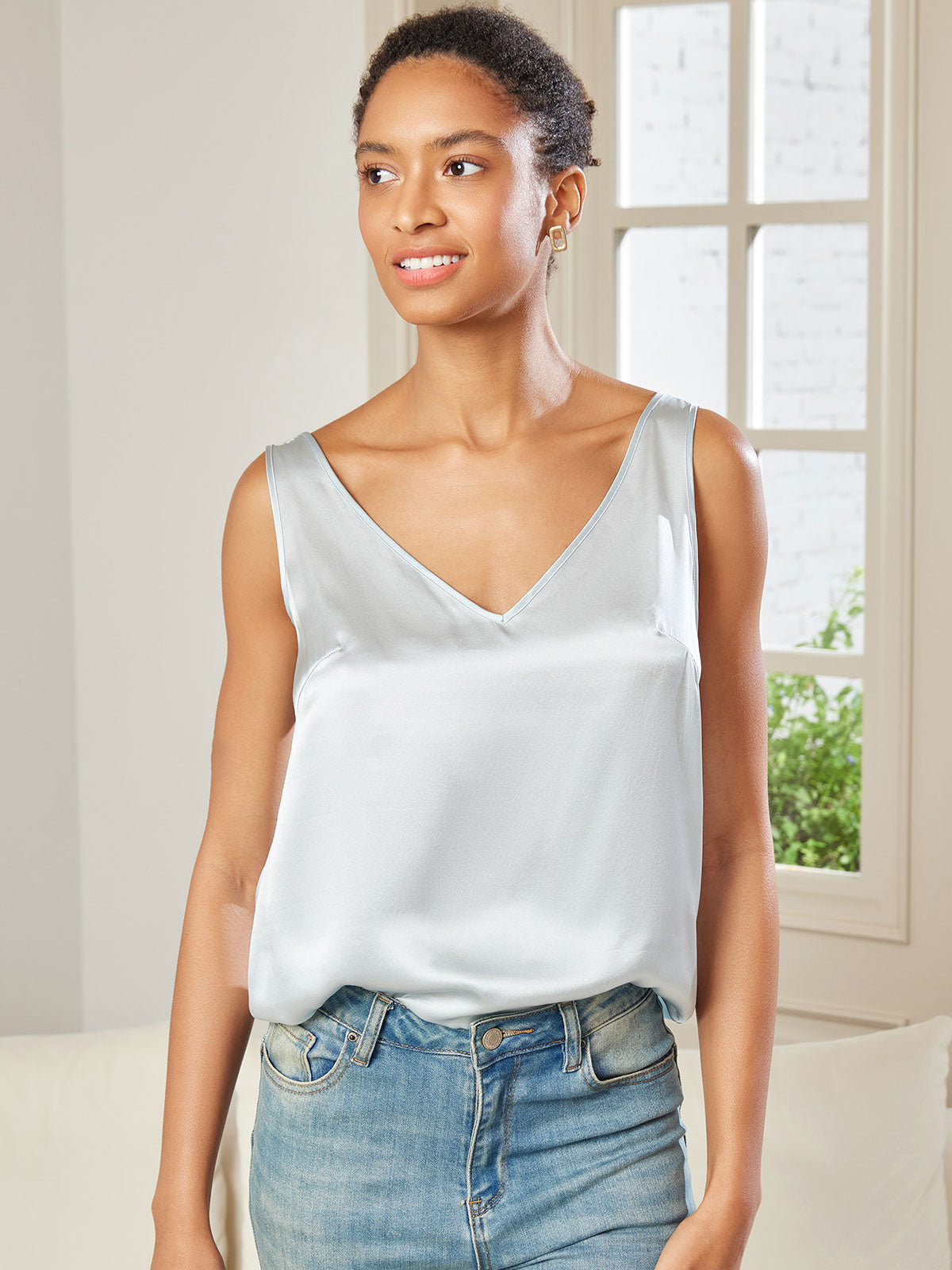 Pure Silk Straps Camisole Top