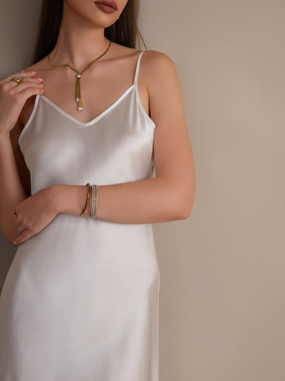 Pure Silk Basic spaghetti strap Slip Dress