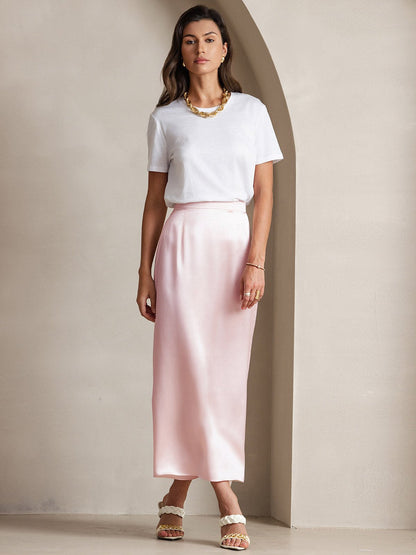 19Momme Silk Classic Maxi Skirt