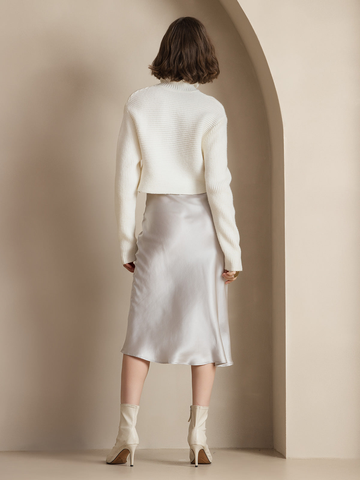 Pure Silk Basic Elegant Skirt