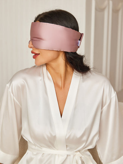 Elegant Floral Printed Silk Sleep Eye Mask