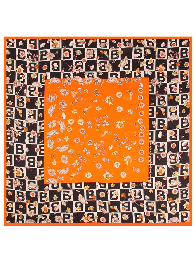 Pure Silk Printed Designer Square Scarf - Size 53x53cm