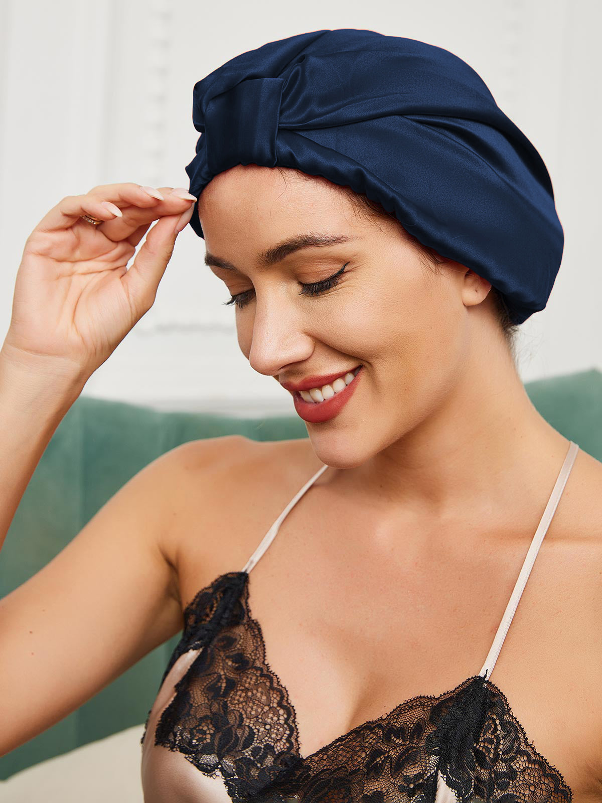 Pure Silk Night Turban Sleep Cap