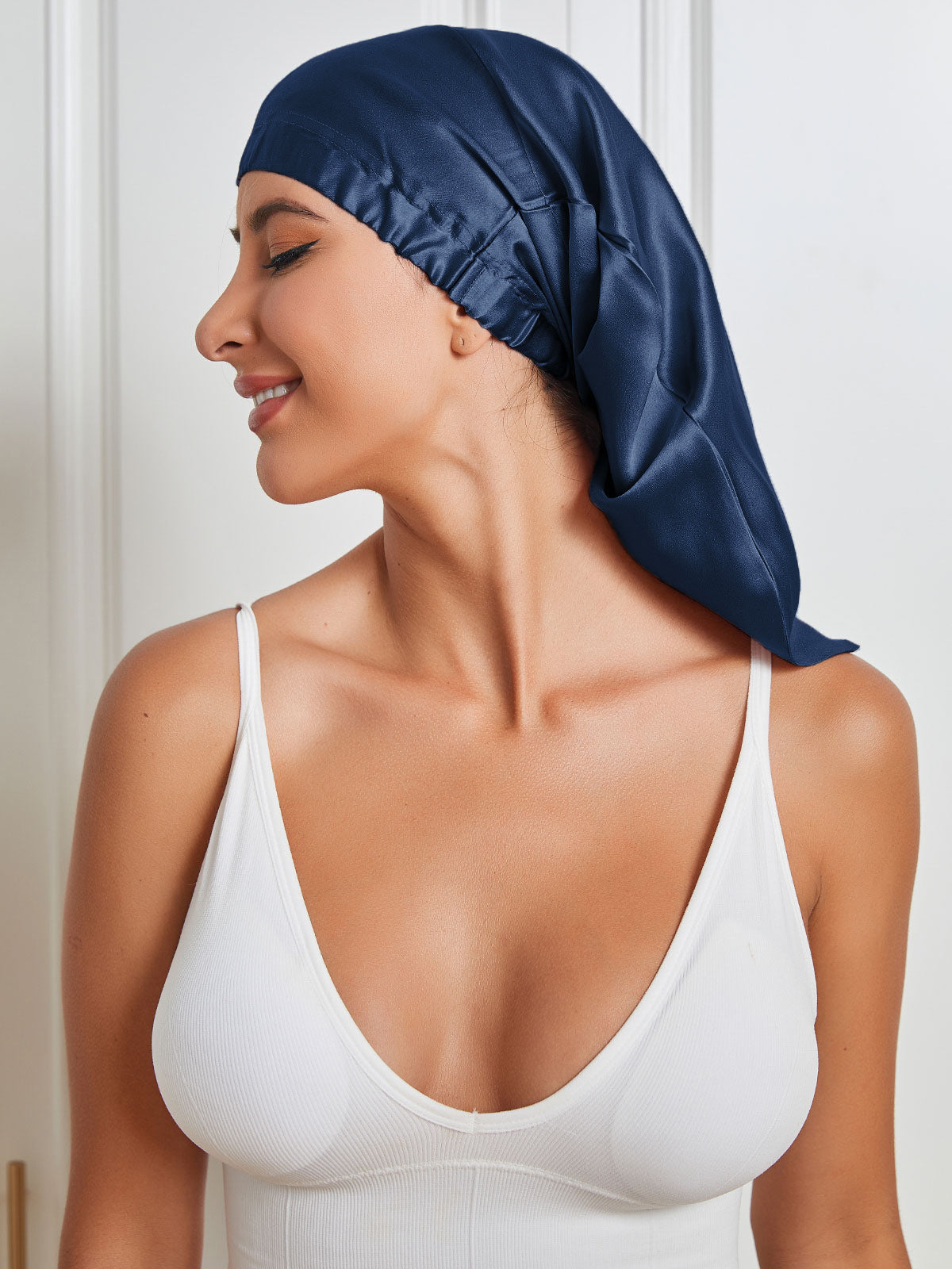 Silk Elegant Night Bonnet Sleep Cap