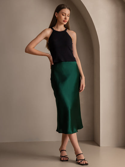 Pure Silk Basic Elegant Skirt