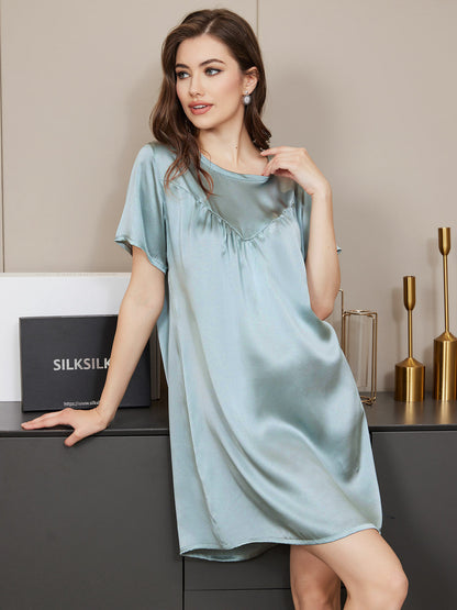 Pure Silk Solid Color Nightgown