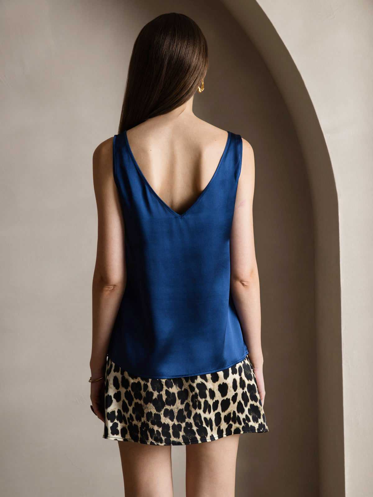 Pure Silk Wide Straps Camisole Top