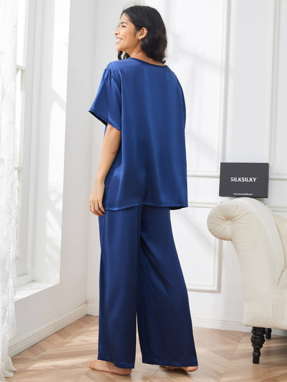 Women's Pure Silk Oversized Pajamas 2Pcs