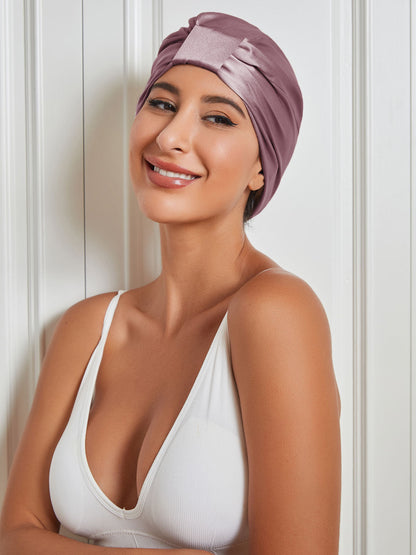 Pure Silk Double Layer Night Turban Sleep Cap